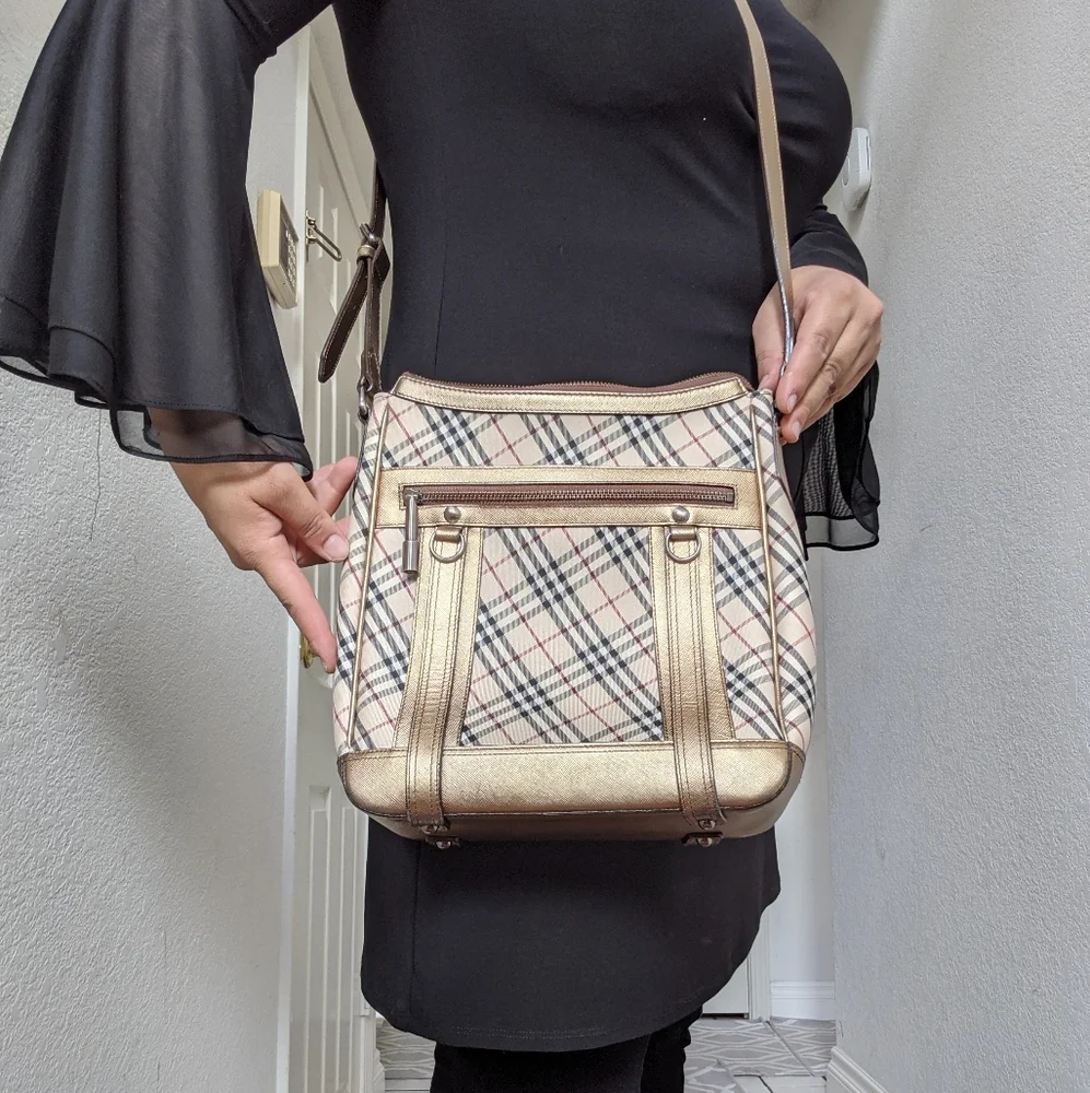 Burberry Shoulder Bag Beiges Canvas